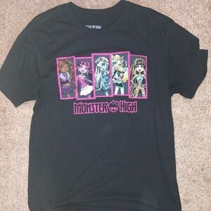 monster high medium black graphic tee